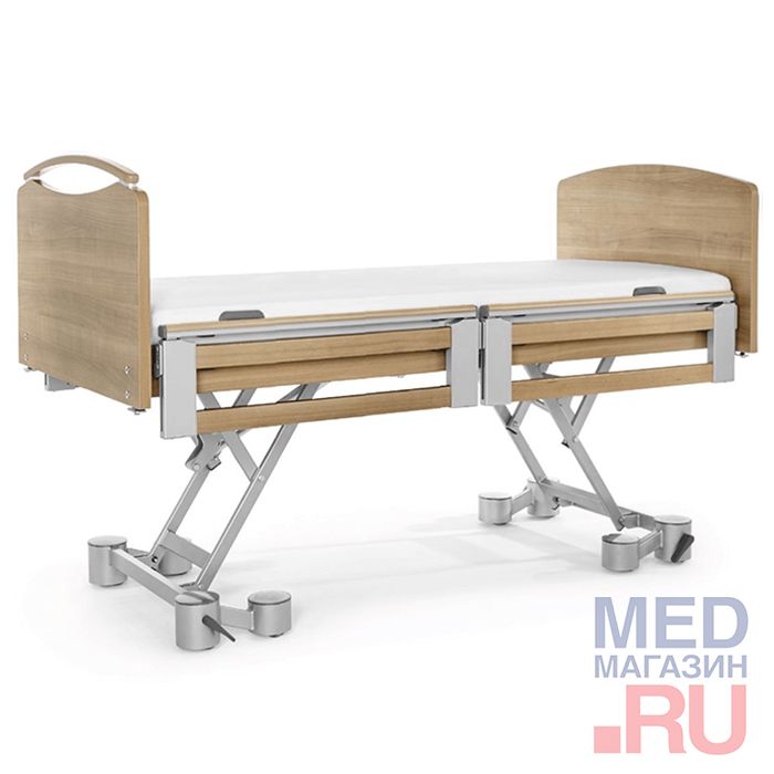 Кровать медицинская электрическая функциональная деревянная с матрасом LIBRA