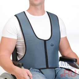 Фиксирующий жилет для кресел-колясок с ремнём фиксации в паховой части 1002 Фиксирующий жилет для кресел-колясок с ремнём фиксации в паховой части 1002