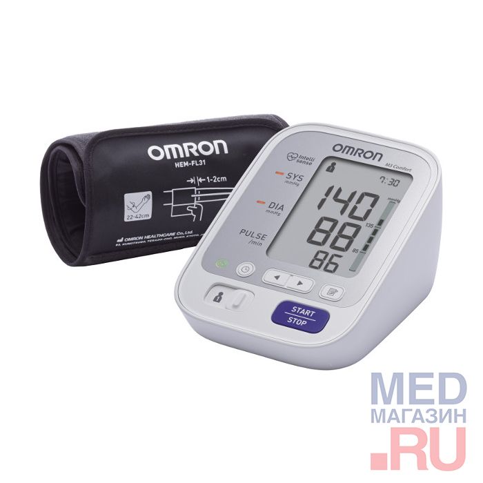 Тонометр Omron M3 Comfort с адаптером