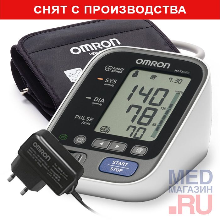 Автоматический тонометр Omron M3 Family с адаптером