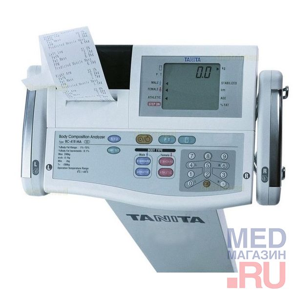 Профессиональные весы - анализатор жировой массы, измеряющие также уровень базального метаболизма, Tanita BC-418 MA