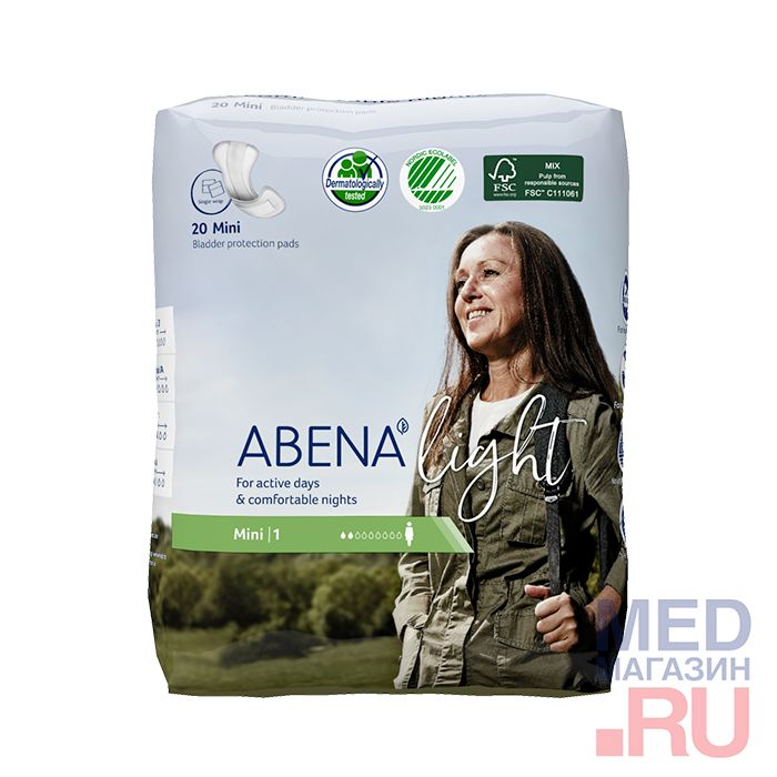 Прокладки впитывающие Abena Light Mini, 20 шт/уп