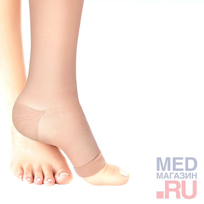 ID-210T(полупрозрачные) Гольфы медицинские компрессионные"LUOMMA IDEALISTA"(2 класс, открытый носок)