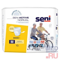 Трусики впитывающие для взрослых, страдающих недержанием Seni Active Normal (10 шт./уп.) Трусики впитывающие для взрослых, страдающих недержанием Seni Active Normal (10 шт./уп.)
