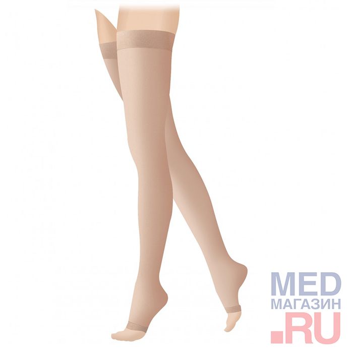 Чулки компрессионные с открытым носком LUOMMA IDEALISTA ID-310W, 2 класс